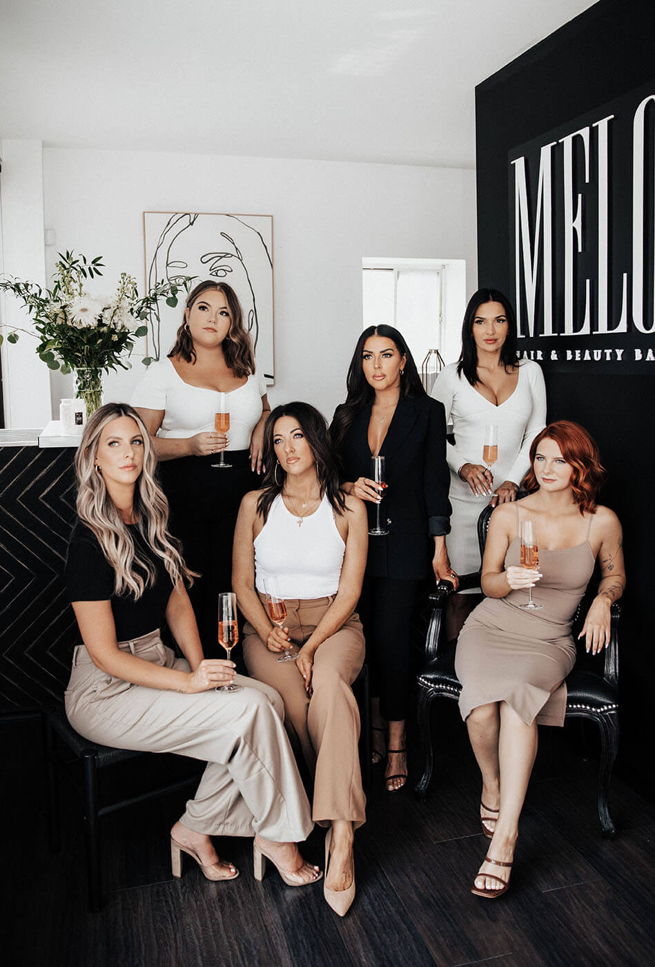 full team photo of melo hair & beauty group